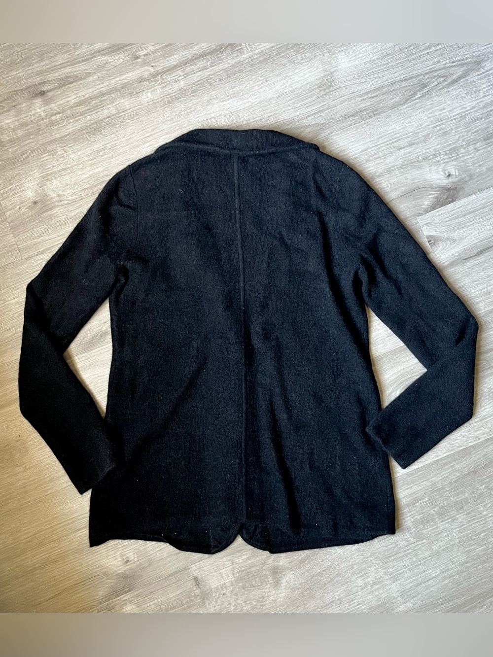 100% Cashmere Charter Club Luxury Black Cardigan- Size M - Picture 8 of 10